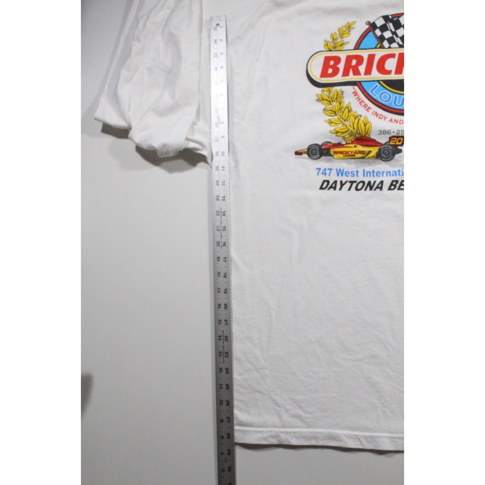 VTG Brickyard Lounge Daytona Beach  Indy Nascar Long Sleeve Shirt White Size 2XL - Picture 8 of 10